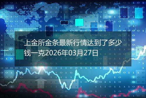 上金所金条最新行情达到了多少钱一克2026年03月27日