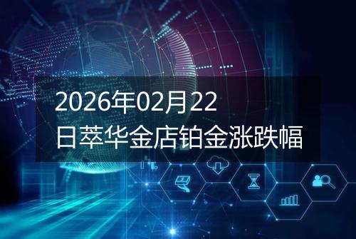2026年02月22日萃华金店铂金涨跌幅